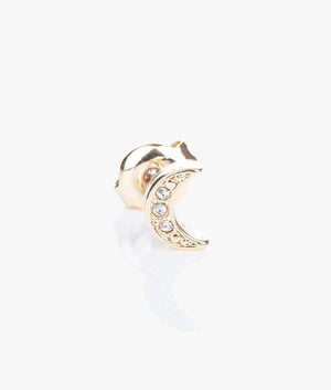 Melodyi pave nano moon earrings in gold