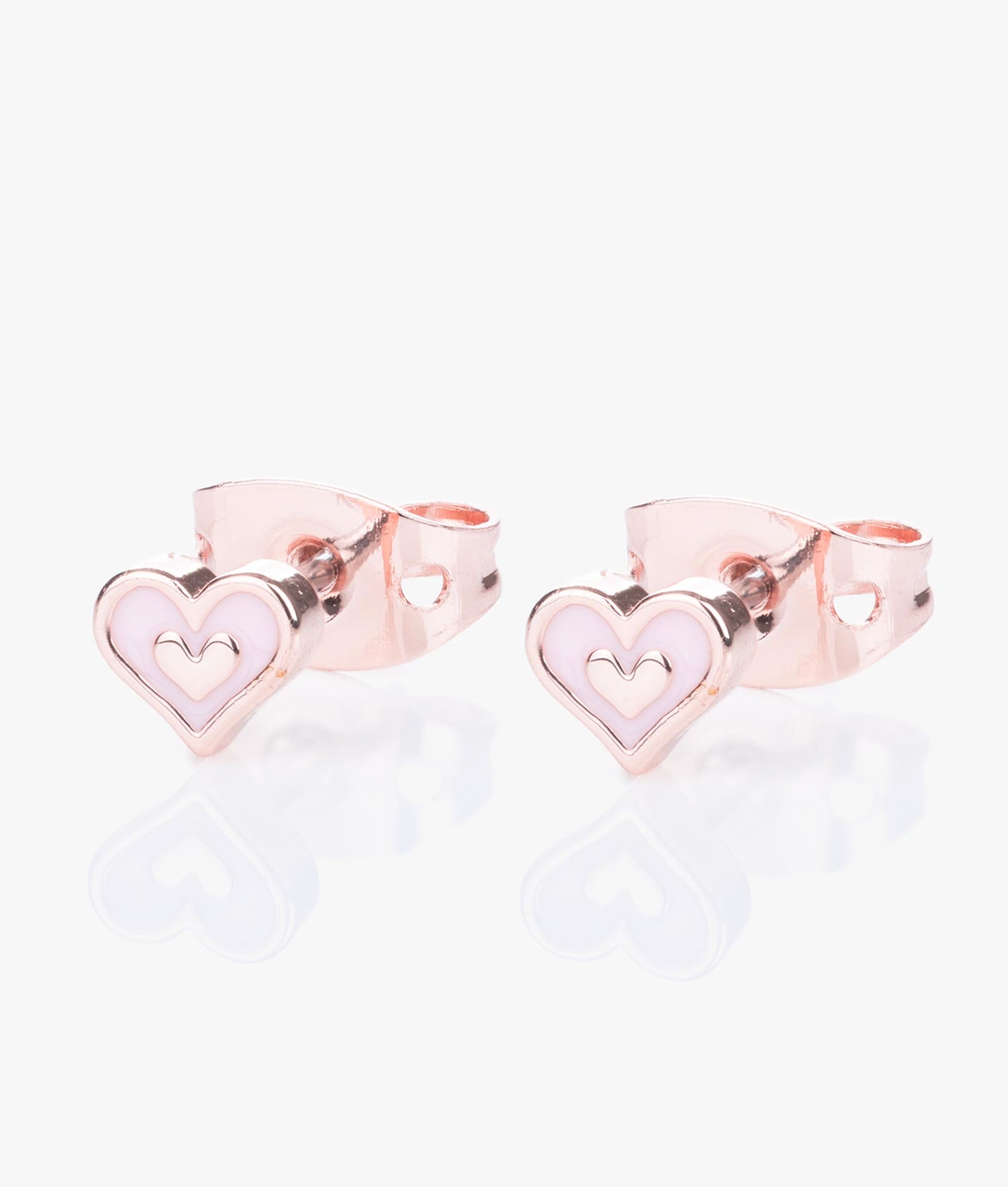 Ted Baker Jewellery Elliot nano enamel heart earrings in rose