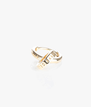Lettys love button huggie earrings in gold