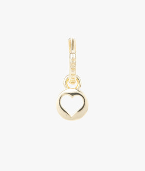 Lettys love button huggie earrings in gold