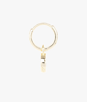 Lettys love button huggie earrings in gold