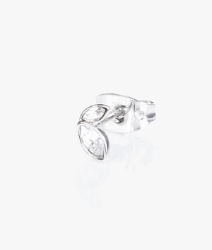 Sereno serpentine crystal nano stud earrings in silver