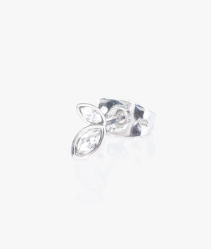 Sereno serpentine crystal nano stud earrings in silver