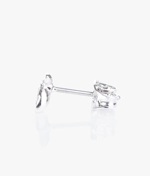 Sereno serpentine crystal nano stud earrings in silver