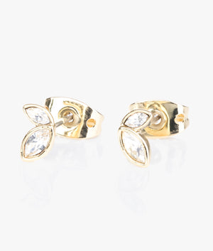 Sereno serpentine crystal nano stud earrings in gold