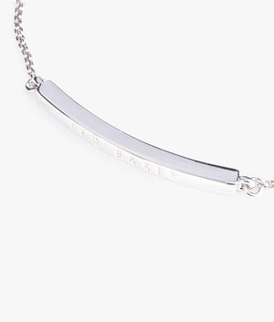 Breena baker bar drawstring bracelet in silver