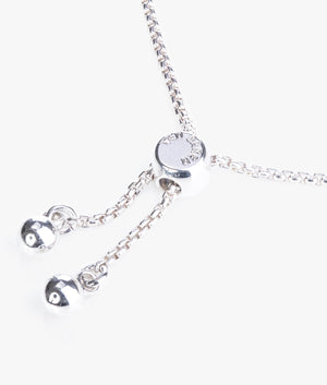 Breena baker bar drawstring bracelet in silver