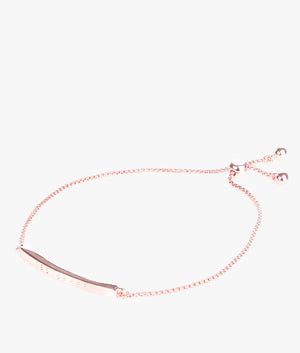 Breena baker bar drawstring bracelet in rose gold