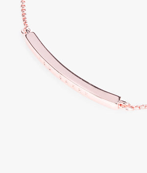 Breena baker bar drawstring bracelet in rose gold