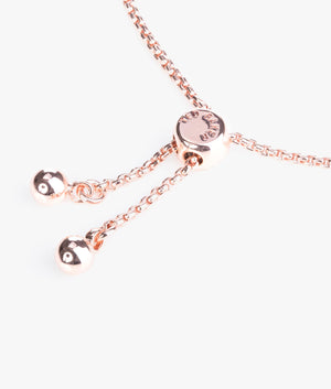 Breena baker bar drawstring bracelet in rose gold