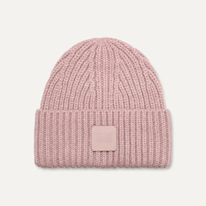 Chunky rib beanie in mauve