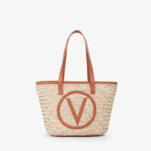 Samuela shopper in natural and cuoio