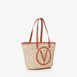 Samuela shopper in natural and cuoio