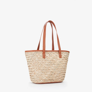 Samuela shopper in natural and cuoio