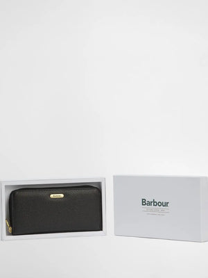 Birch leather purse in black