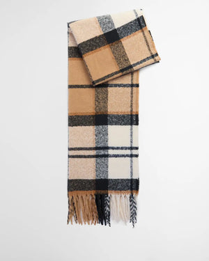 Deanna tartan scarf in hessian