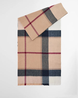 Rosefield tartan scarf in hessian tartan