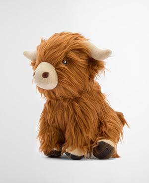 Highland cow dog toy