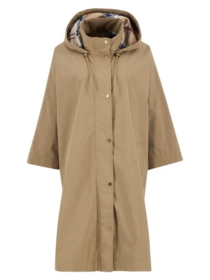 Everlee showerproof cape in military brown