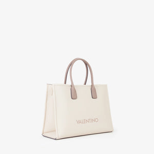 Wilk shopper in ecru and taupe
