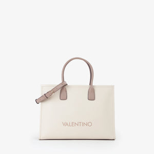 Wilk shopper in ecru and taupe