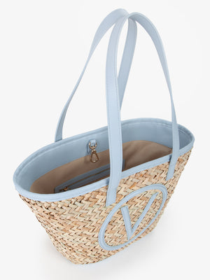 Samuela shopper in natural and azurro