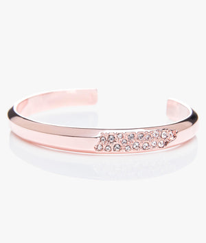 Sparkling Narrow Cuff in Rose Gold