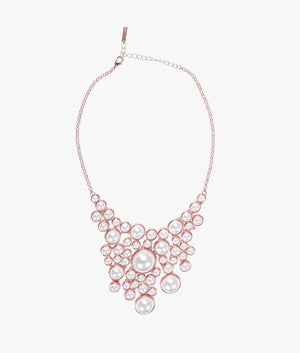 Gem Disc Necklace in Rose Gold