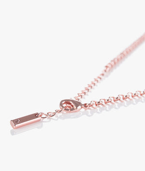 Gem Disc Necklace in Rose Gold