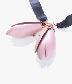 Mariam Magnolia ribbon pendant