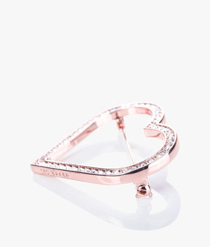 Estrada enchanted heart brooch in rose gold