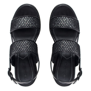 Cady Platform Wedge Sandals in Black