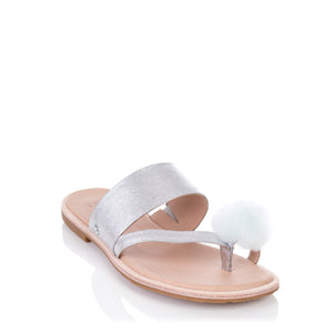 Hadlee metallic sandal in silver
