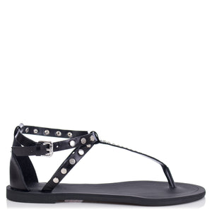 Royal toe post sandal in black