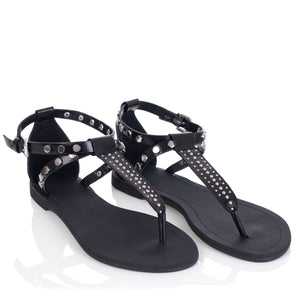 Royal toe post sandal in black