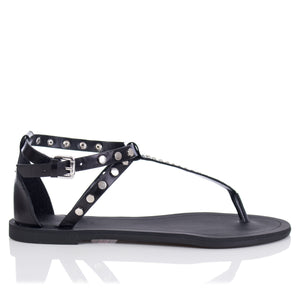 Royal toe post sandal in black