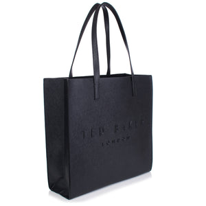 Soocon large crosshatch shopper in black
