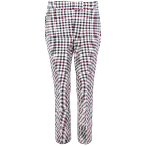 Glen plaid twill cropped trousers