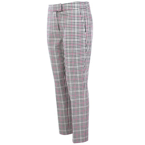 Glen plaid twill cropped trousers