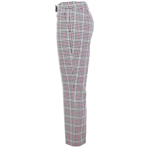 Glen plaid twill cropped trousers