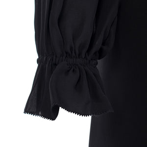 Pleated Dress in Black