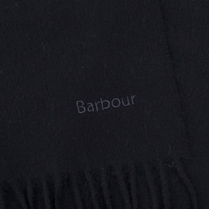 Plain lambswool scarf in black