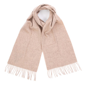 Plain lambswool scarf in oatmeal