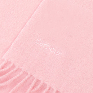 Plain lambswool scarf in blush pink