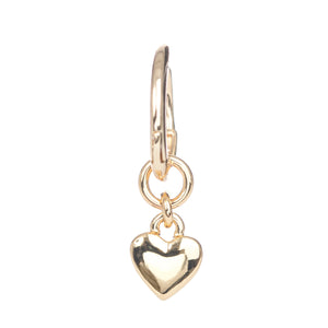 Harrye tiny heart huggie earrings in gold