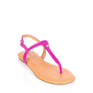 Madeena toe post sandal in fuchsia
