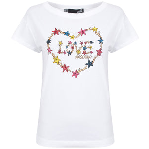 Love print tee shirt in white