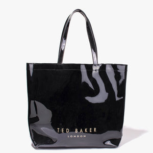 Nikicon knot bow small shopper in black