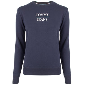 Slim terry logo sweat in navy