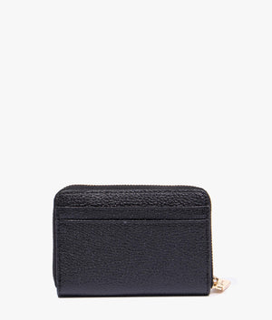 Jet set coin and card case in black